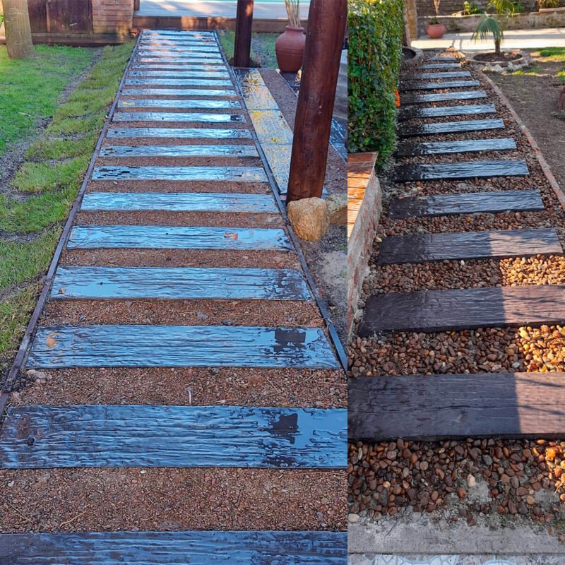 Baldosones en cemento imitación madera - Imagen 6