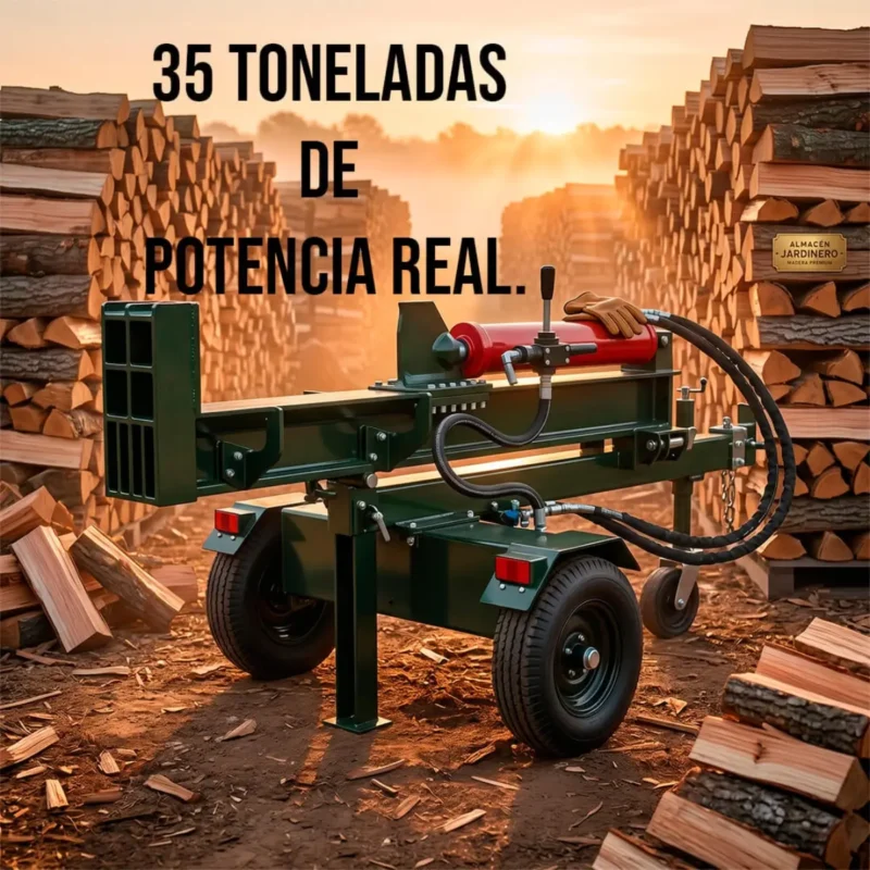 Rajadora de leña con motor Briggs Stratton a nafta de 35 toneladas