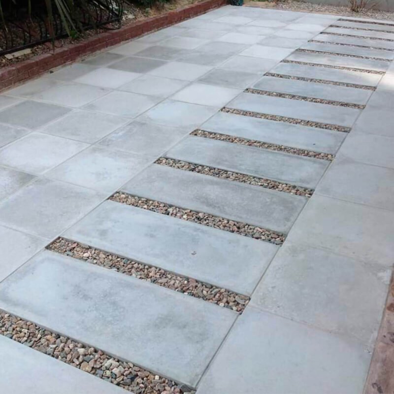 Baldosones en cemento lisos color gris largo 100 cms - Imagen 6