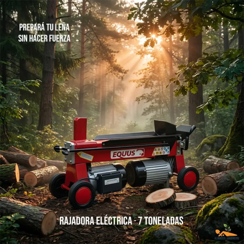 Rajadora de leña con motor eléctrico de 7 toneladas Equus